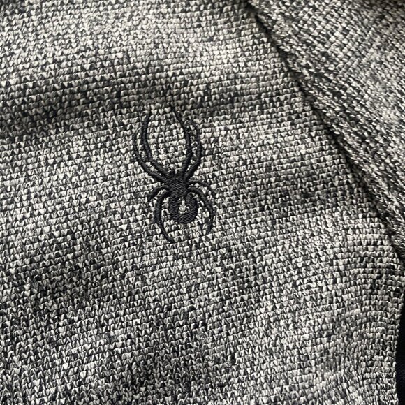 NWT Spyder Mens Core Sweater Mid-Weight Charcoal Heather Full Zip Jacket Small - Picture 2 of 4